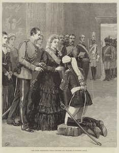 The Queen Decorating Indian Officers and Soldiers at Windsor Castle